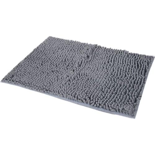 40x60CM Large Size Solid Blue Color Microfiber Chenille Bathroom Floor Mat Anti-Slip Kitchen Bathroom Floor Mat Doormat