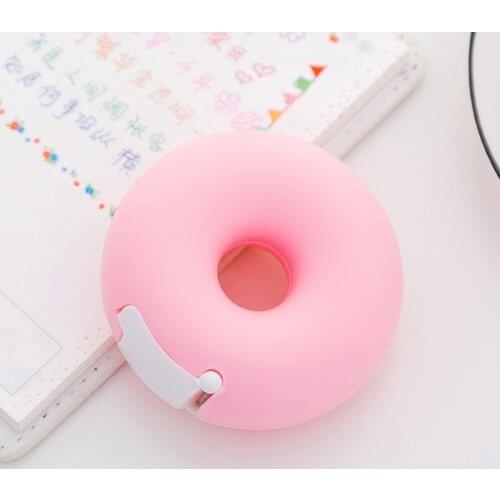 Creative Heart & Donuts Shape Tape Dispenser Cute Washi Tapes Cutter Container Box Gift Packaging Gadget Desk Organizer