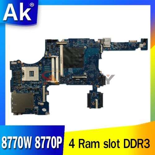 Akemy For HP Elitebook 8770W 8770P Laptop Motherboard 688746-001 688746-601 4 Ram slot DDR3 with GPU slot
