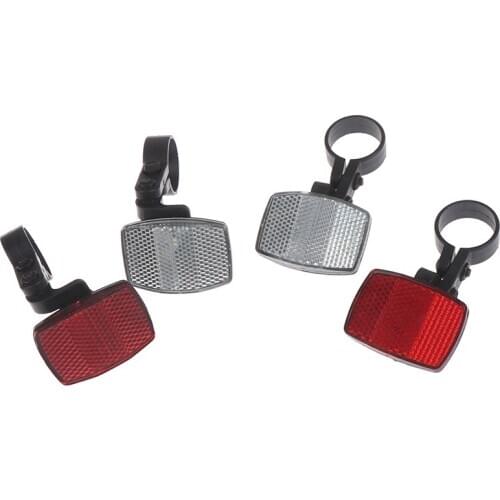 Outdoor Cycleing Bike Lights Reflector Handlebar Mount Safe Reflector Bicycle Bike Front Rear Warning Red/White Bike Parts