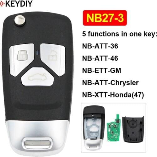 NB27-3 3 Button Multi-functional KD Remote Control NB Series for KD900 KD900+ URG200 KD-X2 (All Functions Chips in One Key)
