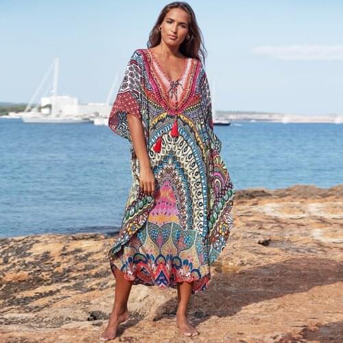 2021 New Summer Oversized Loose Large Size Holiday Evening Dress Seaside Beach Blouse Swimsuit Bikini Outer Robe