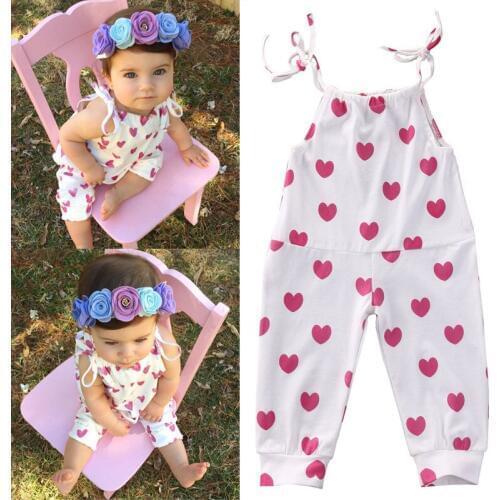 Newborn Baby Clothes 2019 Baby Girl Summer Clothes Baby Girls Clothing For Baby Girl Jumpsuit Cute Love Patte Bandage Pants