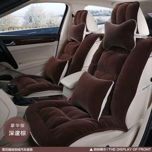 Car seat cushion winter down cotton for lavida camry xrv h6 haval short plush seatpad suitcase Freelander Range Rover Discovery