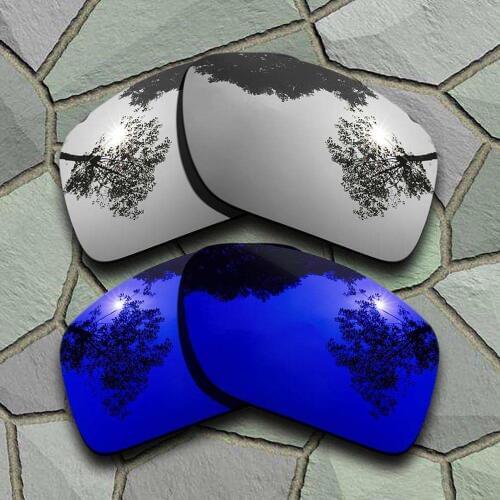 Chrome&Violet Blue Sunglasses Polarized Replacement Lenses for Oakley Big Taco