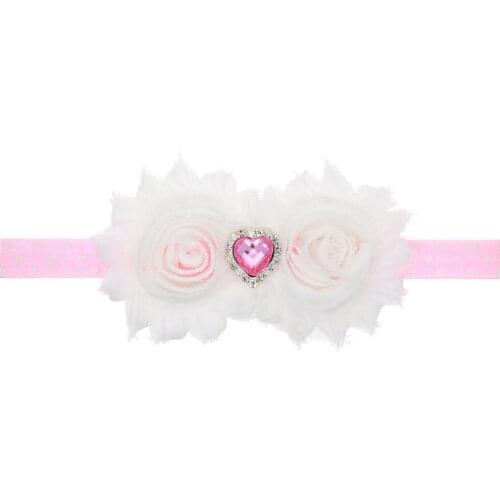 Holiday headgear and hair accessories Valentines day heart-shaped rhinestone lace hair with headband