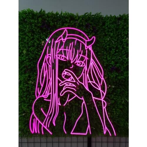 Angry Girl Animation Neon Light Sign For Bar Pub Restaurant Brighten Brand Home Wall Art Decorations Party