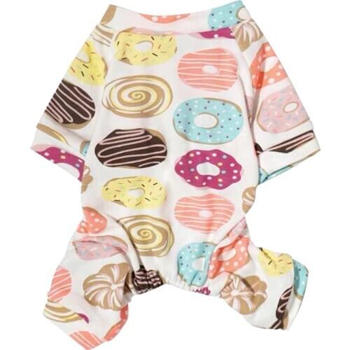 Dog Supplies Floral JumpSuit Soft Air Conditioning Clothes Cotton Puppy Pajamas Pet Nightshirt for Home Pet Cute Rompers 2021