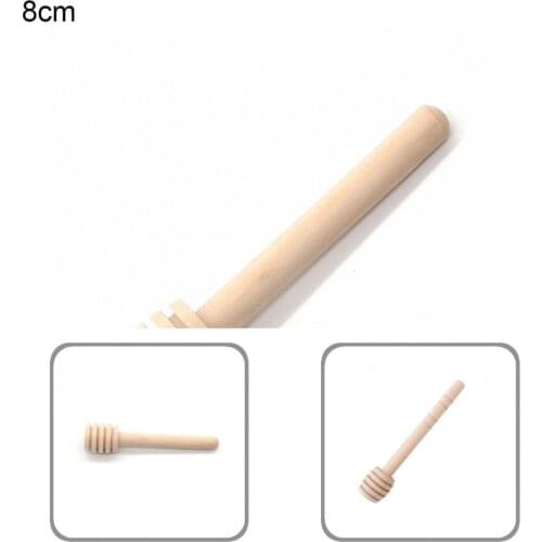 Easy to Use 24Pcs/Set Unique Manual Ergonomic Honey Stick Wood Stir Dipper Durable for Restaurant