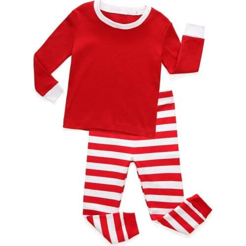 Spring Autumn Kids Pajamas Suit Full Sleeve Baby Boys Girls Clothing Sets Knitting Pullover Clothes+Pants Infant Boys Sleepwear