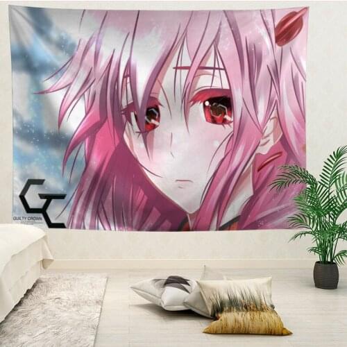 Custom High Quality Guilty Crown Hanging Tapestry Home Party Decoration Tapestries Photo Background Cloth Table Cloth Wall Tapes