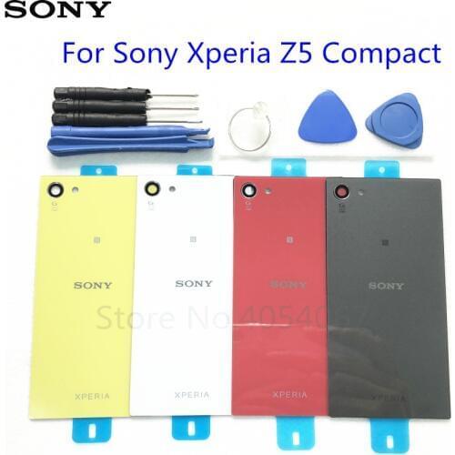Z5 Mini Rear Glass Cover Back Housing For Sony Xperia Z5 Compact Mini E5823 E5803 Battery Door Lid Shell Case Replacement + Tool
