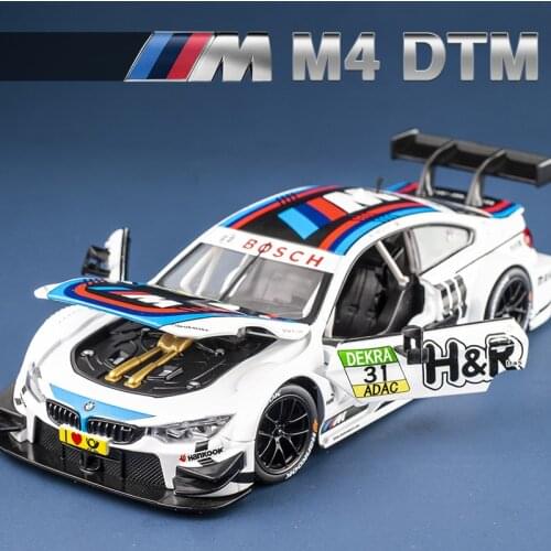 1:24 BMW IM M4 GT3 Le Mans Racing Car Free Wheeling High Light Sport Racing Car Model Toy Diecast Metal Alloy Miniature Replica