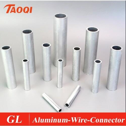 1PC GL series Aluminum No Insulation Wire Cable Hole Passing Connecting Sleeve Tube Ferrule Lug Connector Crimp Terminal