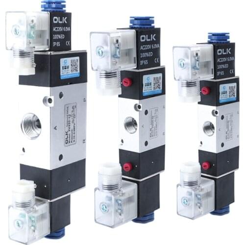 10PCS 3V220-08 3V320-10 3V420-15 Solenoid Valve 3/2 Way AC220V DC24V DC12V AC110V AC24V Pneumatic Air Valves Normally closed