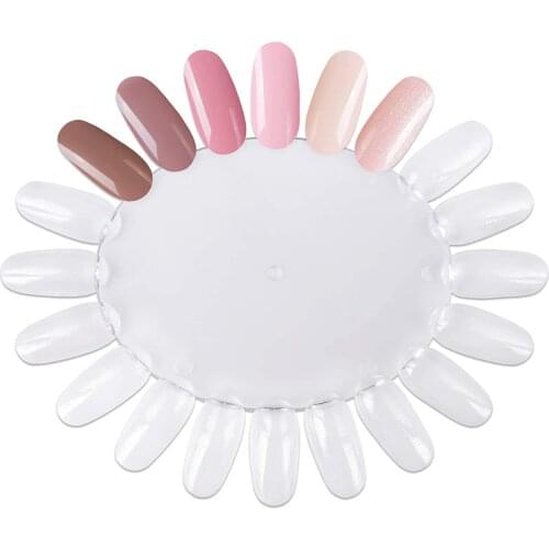 1000PCS Clear Natural 20 tips nail art display wheel Nail Polish Color Chart Display Nail Tools Wholesales SKU:F0032XX