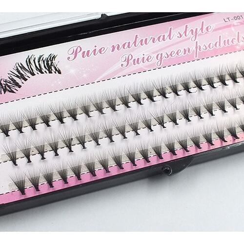 2020 Hot 60 Pcs Natural Professional Makeup Fake Eyelashes Clusters Grafting Cosmetic Black False Eyelashes Extension