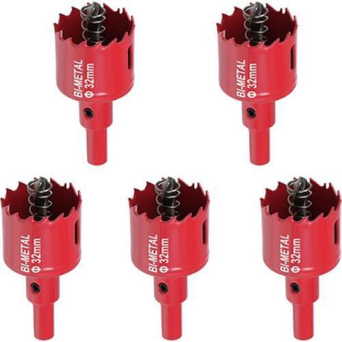 32mm BI-Metal Hole Saw for Cornhole Boards Corn Hole Drilling Cutter 5 Pcs