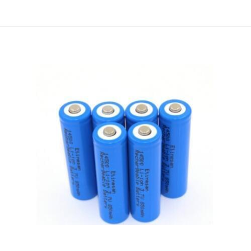 6pcs/lot Etinesan 14500 3.7V 850mAh Protected Rechargeable Li-ion Battery for flashlight,torch ,toys ect