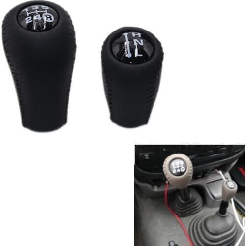 ABS+Leather Car Styling 5 Speed Manual Transmission+Transfer Gear Shift Knob For Toyota Prado LC120 Land Cruiser Prado 03-09