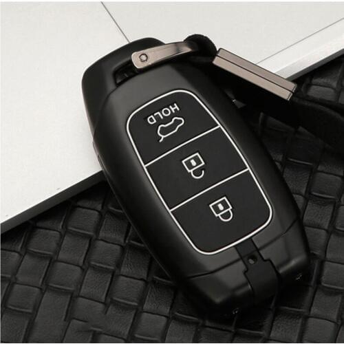 Alloy Car Key Case holder For Hyundai i30 Ix35 KONA Encino Solaris Azera Grandeur Ig Accent Santa Fe Palisade 2017 2018 2019