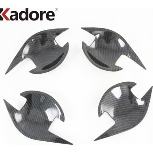 For Mitsubishi ASX RVR Outlander Sport ES 2020 2021 Carbon Fiber Door Handle Bowl Cover Trim Car Styling stickers Accessories