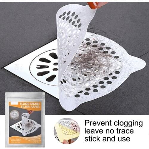 Bathroom Shower Room Drain Hair Catcher Floor Drain Filter Paper Kitchen Sink Stopper Plastic Drains Protector Sewer Filter