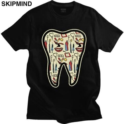 Funny Teeth Health Molar Imagery T Shirt Men Cotton Dentist T-shirt Short Sleeved Dentistry Tshirt Dental Hygienist Tee Top Gift