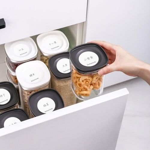 Sealed can food grade plastic transparent bean storage can kitchen grain storage box organizer and storage container canister