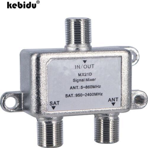 Kebidu 2018 New 2 Way Cable Satellite Splitter TV Signal Satellite Sat Coaxial Diplexer Combiner Splitter Combiners Cable Switch