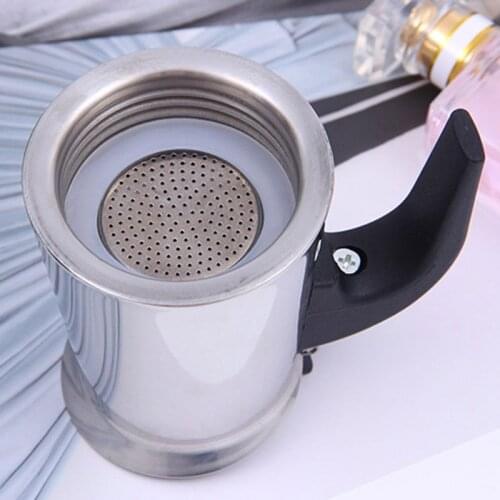 CPDD 4/6Cup Coffee Maker Pot Espresso Latte Percolator Electric Stove Home Office Kitchen Supply