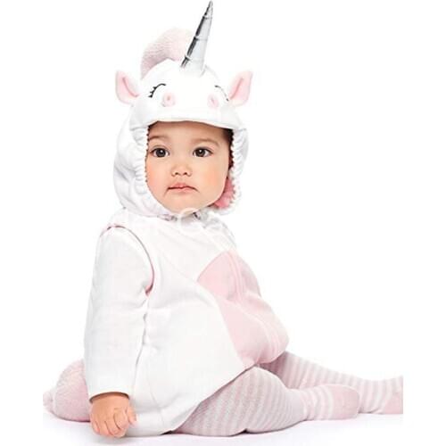 Wonder Garden Infant Toddlers Baby Girl Unicorn Halloween Cosplay Pink Costumes Christmas Purim Holiday Jumpsuit