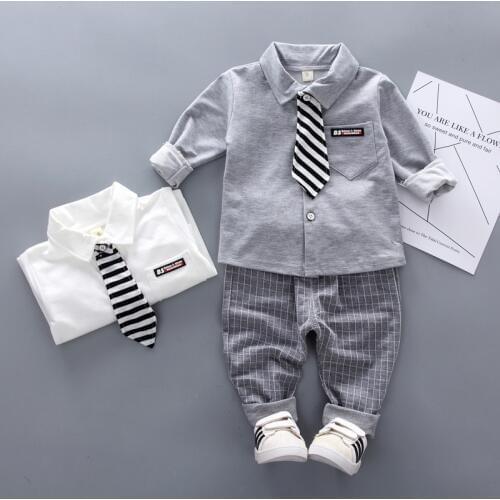 New Brand Baby Clothes Kids Boys Wedding Party Suit 2 PCS Top+Pants Tuxedo Outfits Set Newborn Baby Boys Clothing Sets DS29