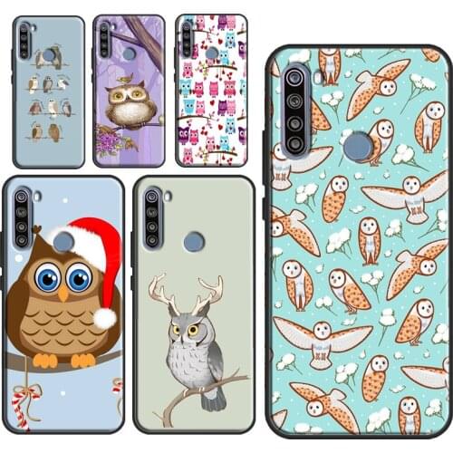 Fashion Cartoon Owl Case For Xiaomi Redmi Note 10 7 8 9 Pro Note 8T 9S Fundas For Redmi 9T 9C 9A 8A K40 Cover