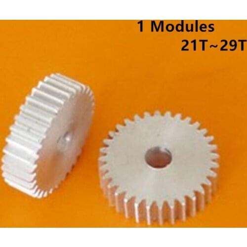 Motor Gear Precision Model 1 Modulus 20T-29T Tooth Bore 4-15mm Copper Small Modulus Gear