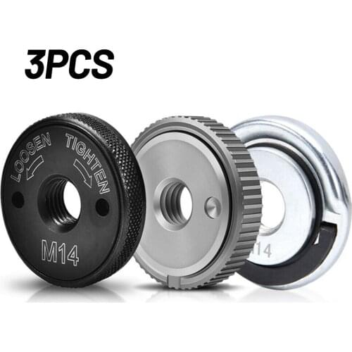 3Pcs Angle Grinder Flange Nut Set M14 Thread Quick Release Nut For DeWalt Bosch Metabo Hilti Angle Grinding Machine
