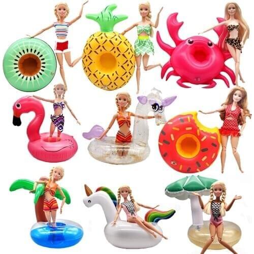 New Fashion Swimswear for Barbie Doll Accessories Lifebuoy Beach Ring Toys Girls Bikini Clothes for Doll Toys for Girls Gift