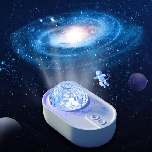Starry Sky Projector Night Light Spaceship Galaxy LED Projection Light USB Charging Childrens Bedroom Family Party Decoration