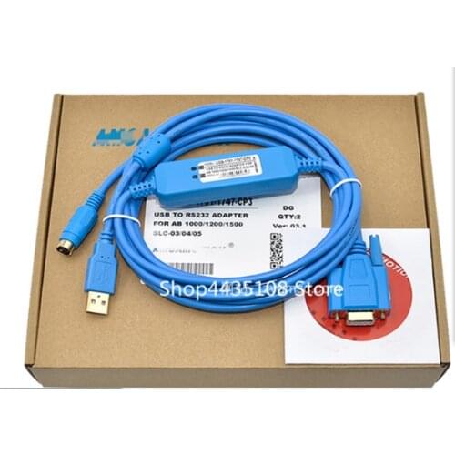 1pcs plc programming cable download cable USB-1747-CP3 for Rockwell AB / usb to rs232 adapter for AB 1000/1200/1500 slc-03/04/05