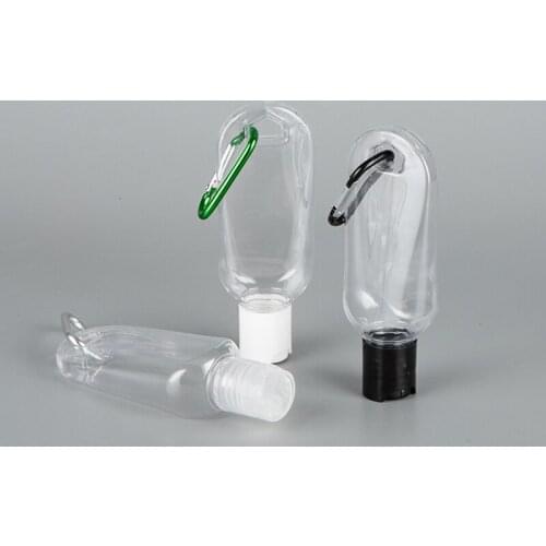 60ML X 50 Transparent Portable Disc Cap Bottle Empty Lotion Refillable Bottles Lotion Lid Container Travel Accessorier