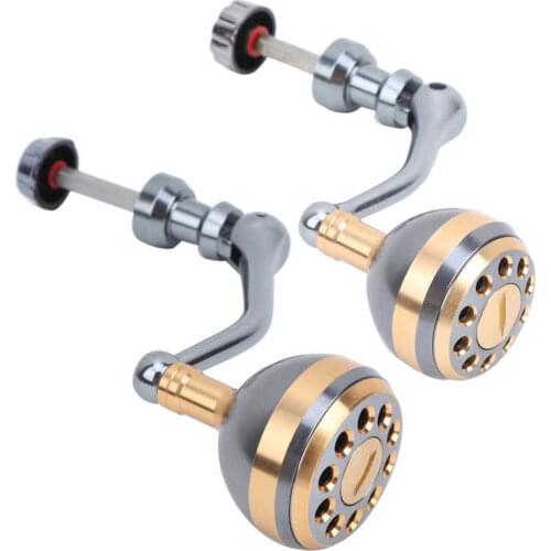 Fishing Reel Handle Rocker Grip Metal Quadrangle Axostylus Handle Conversion Fishing Reel Handle Grip Folding Rocker Grip