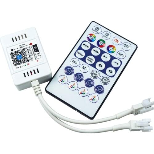 LED SPI Controller Addressable 2048 Pixel 28keys Remote Wifi Voice Controller DC5-24V For WS2811 SK6812 WS2812B LED Strip Light