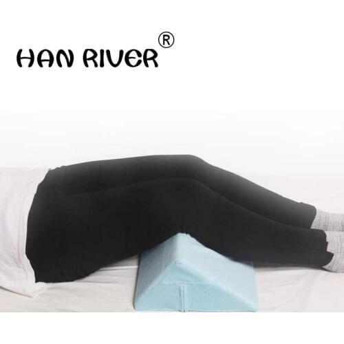 The old man in bed position triangle mat mat patients care in the pressure sores bedsore mat turn sideways