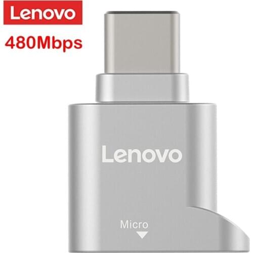 Lenovo D201 USB Card Reader 480Mbps 512GB Micro SD OTG Adapter for Android for MAC OS Type C to TF Memory Card Reader for Laptop