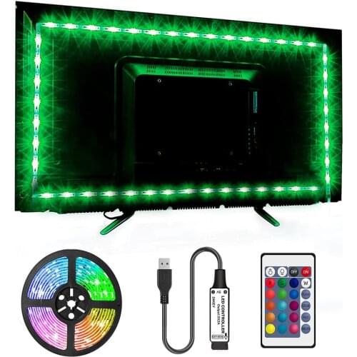 USB LED Light Strips for Bedroo Color Changing Strip Lights Remote nd App Control with Music Sync Flexible 5050 RGB for TV Room