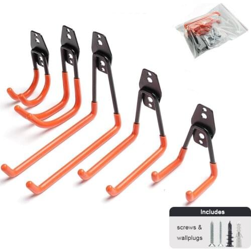 Wall Mount Garage Bike Hanger Hook Heavy Duty Wall Hooks Wall Mount Anti-slip Storage Hook For Ladders Garden Accessories