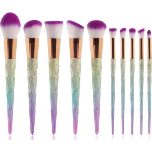 10 matte makeup brushes, shades, unicorns, gems factory direct selling spot wholesale