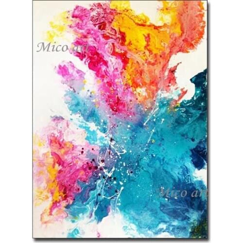 New Arrival Abstract Colorful Textured Canvas Oil Painting Real Hand Painted Abstract Wall Decoration Canvas Art Home Showpieces