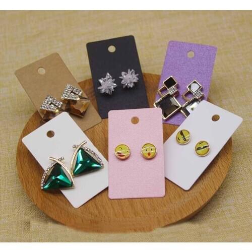100 PCS 2020 New Paper Earring Card 2.36''x1.38'' 6 Colours earring Display Card DIY Hot Sale earring Card