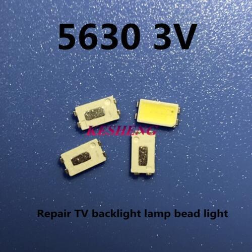 100PCS high power SAMSUNG 5630 LED PLCC-4 super bright backlit TV diode SMD 5630 backlit LCD TV 0.5W 3V cool white